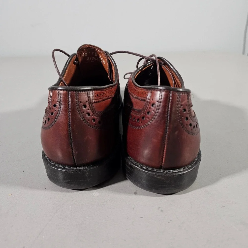 Allen Edmonds Strand Oxford Mens 10.5 D Brown Leather Brogue Cap Toe 1623